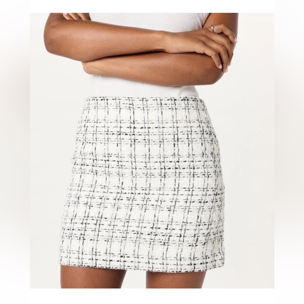 The Drop Ivory White Boucle Caen Mini Skirt Sz 5XL Cc17